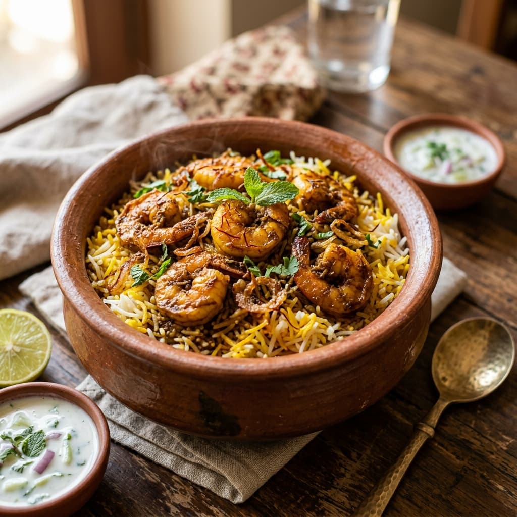 Prawns Dum Biryani